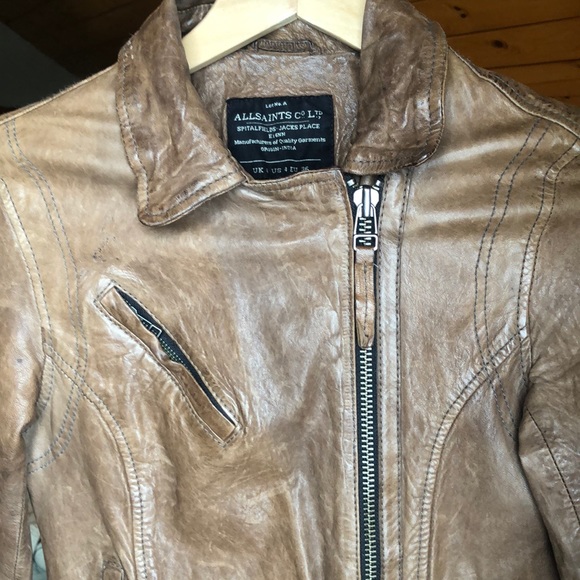 All Saints Vintage Leather Jacket - Picture 1 of 14